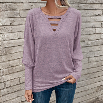 Casual long-sleeved women's top -Cataleya