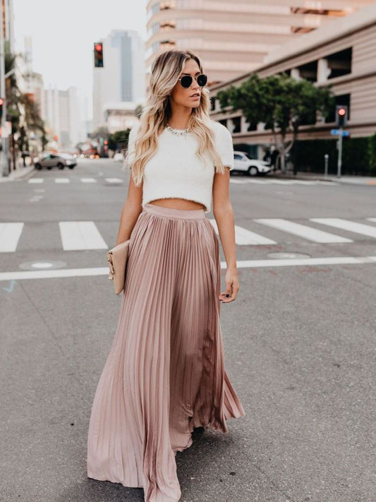 Fashionable pleated maxi skirt - Cazzi