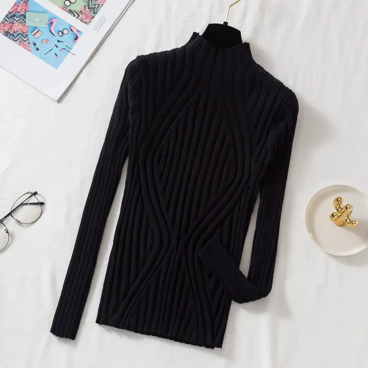 Modern & stylish turtleneck sweater for women - Constance