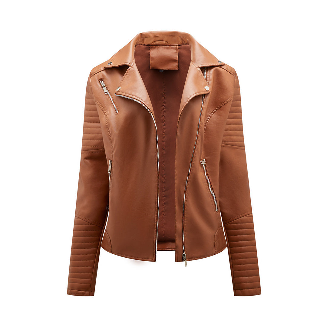 Stylish women's leather jacket