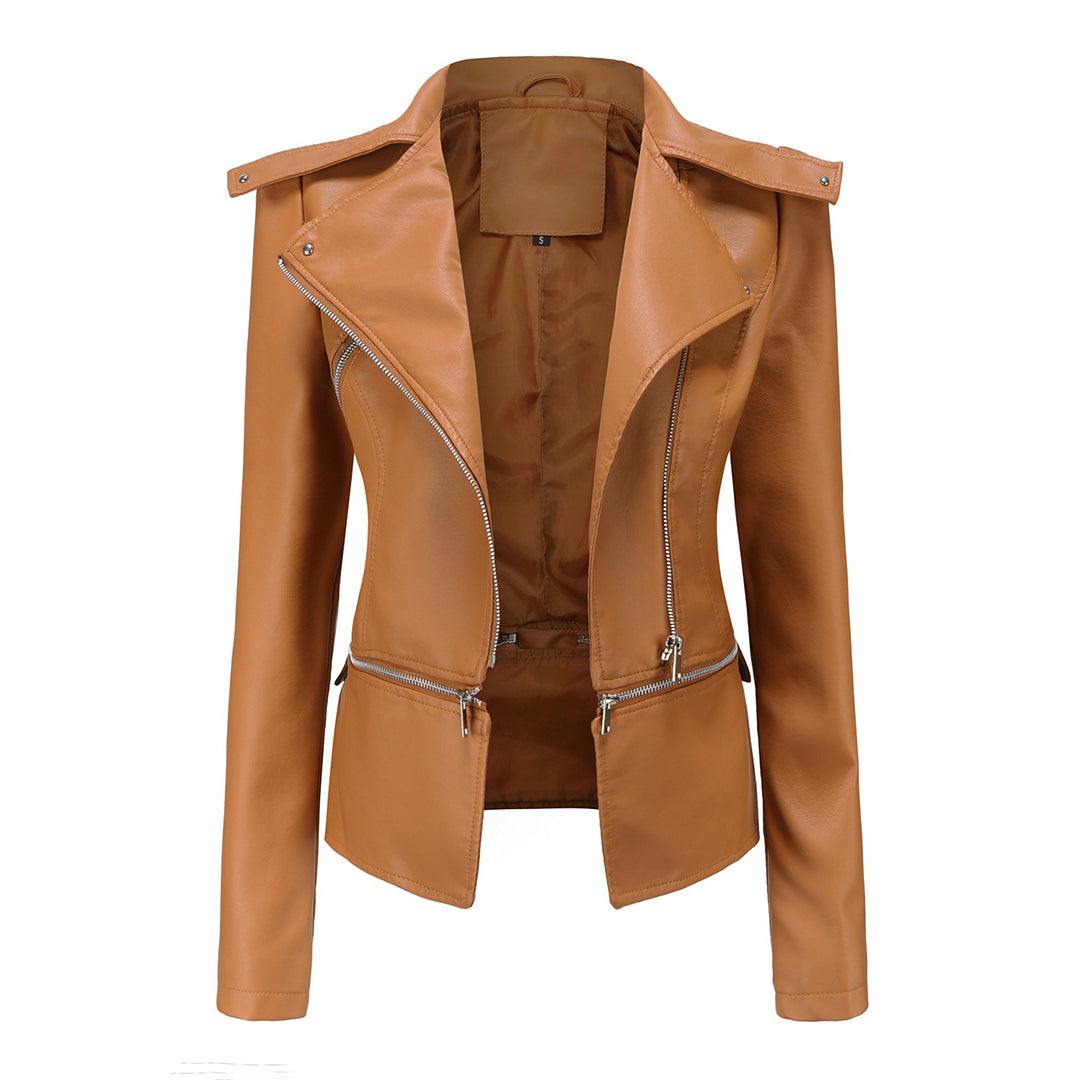 Stylish leather jacket for women