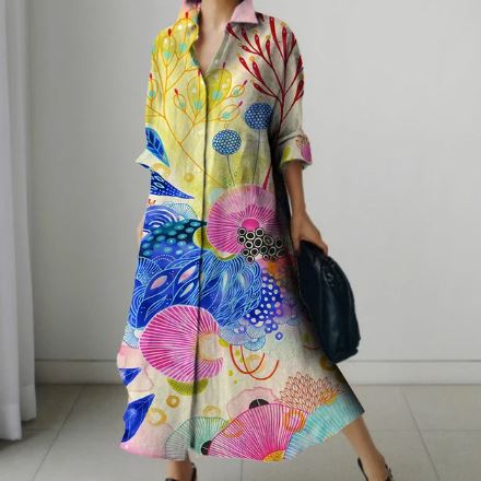 Marjorie - Elegant shirt dress for women