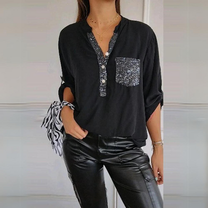 Carina - Classic sequin top