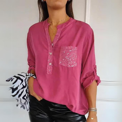 Carina - Classic sequin top