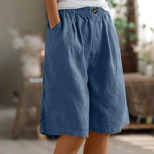 Catherine - Elegant Cotton Women's Shorts