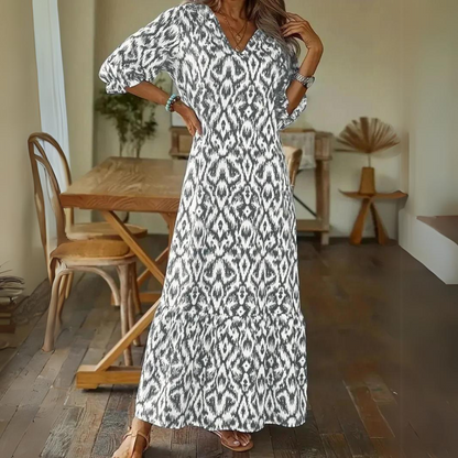 Chevon - Printed Long Dress