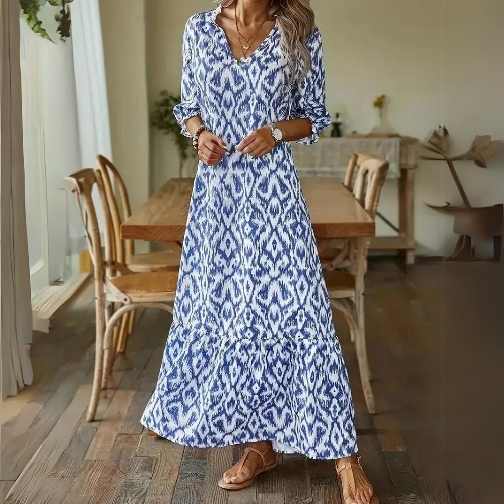 Chevon - Printed Long Dress