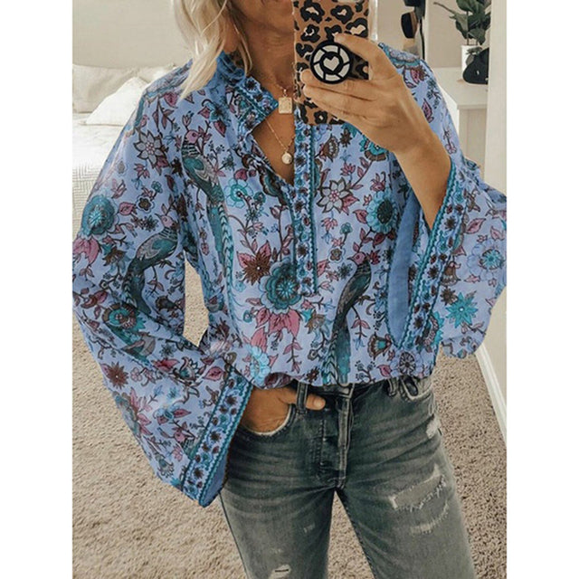 Vinera Blouse | Boho Blouse with Batwing Sleeves