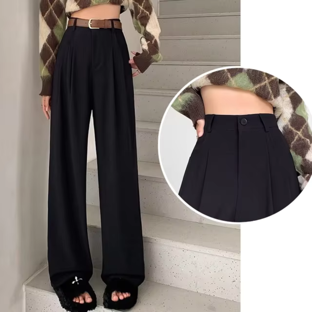 Clare - Comfortable High Waist Trousers