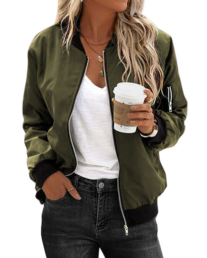 Classic bomber jacket for women