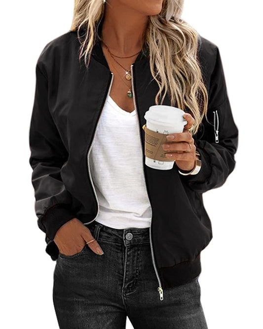 Classic bomber jacket for women