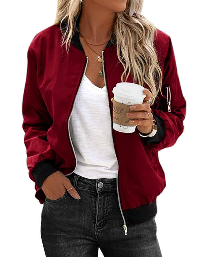 Classic bomber jacket for women