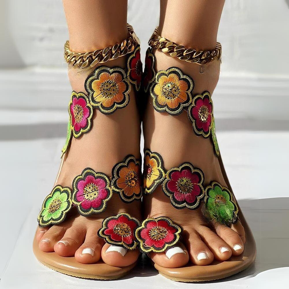 Audi - Women's sandals with flowers