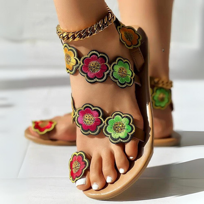 Audi - Women's sandals with flowers