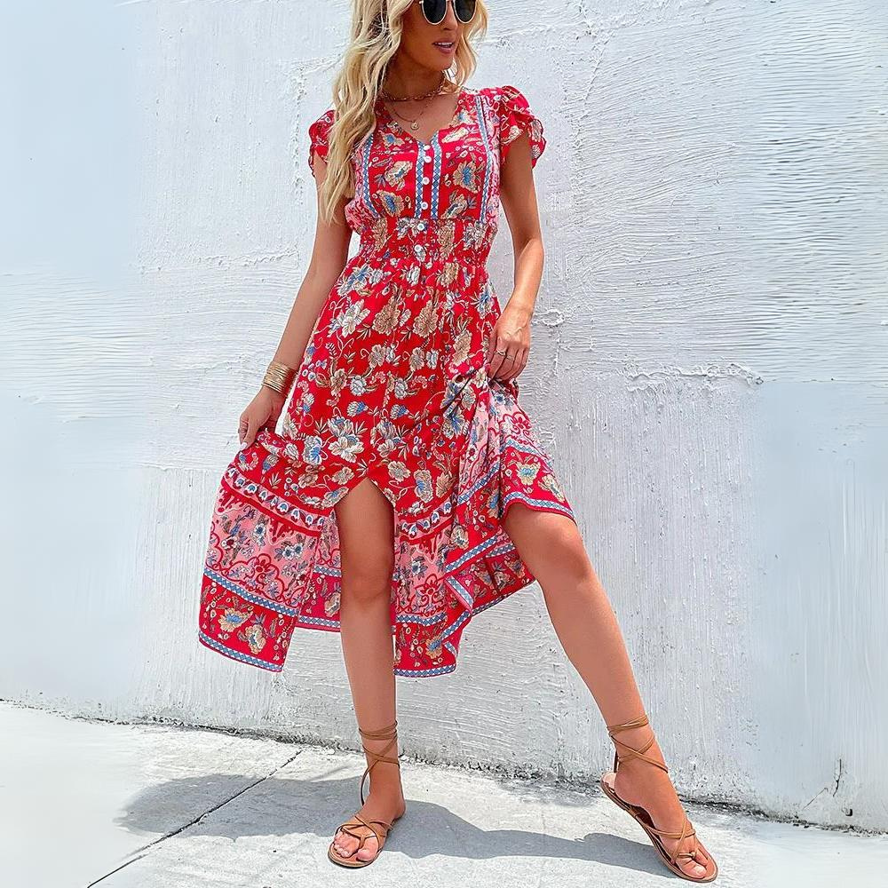 Manuela - VIntage Floral Beach Dress