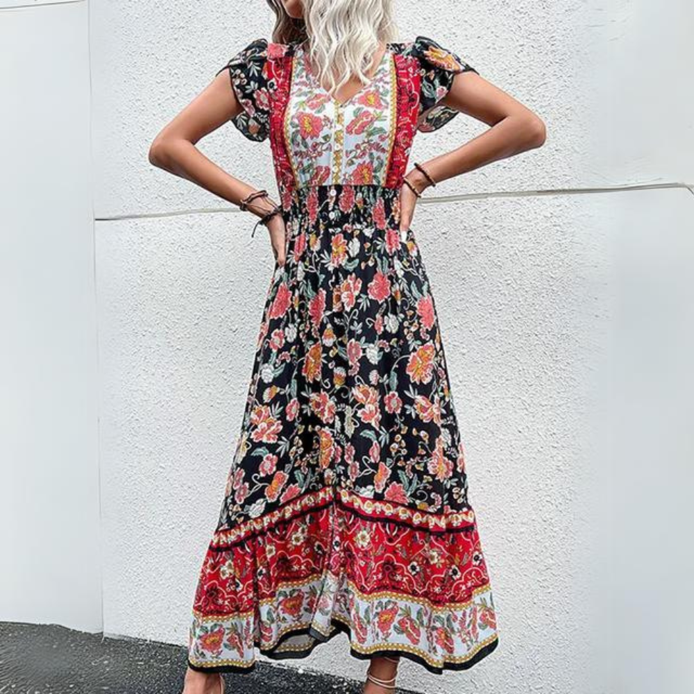 Manuela - VIntage Floral Beach Dress