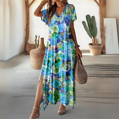 Romane - Elegant Colourful Floral Dress