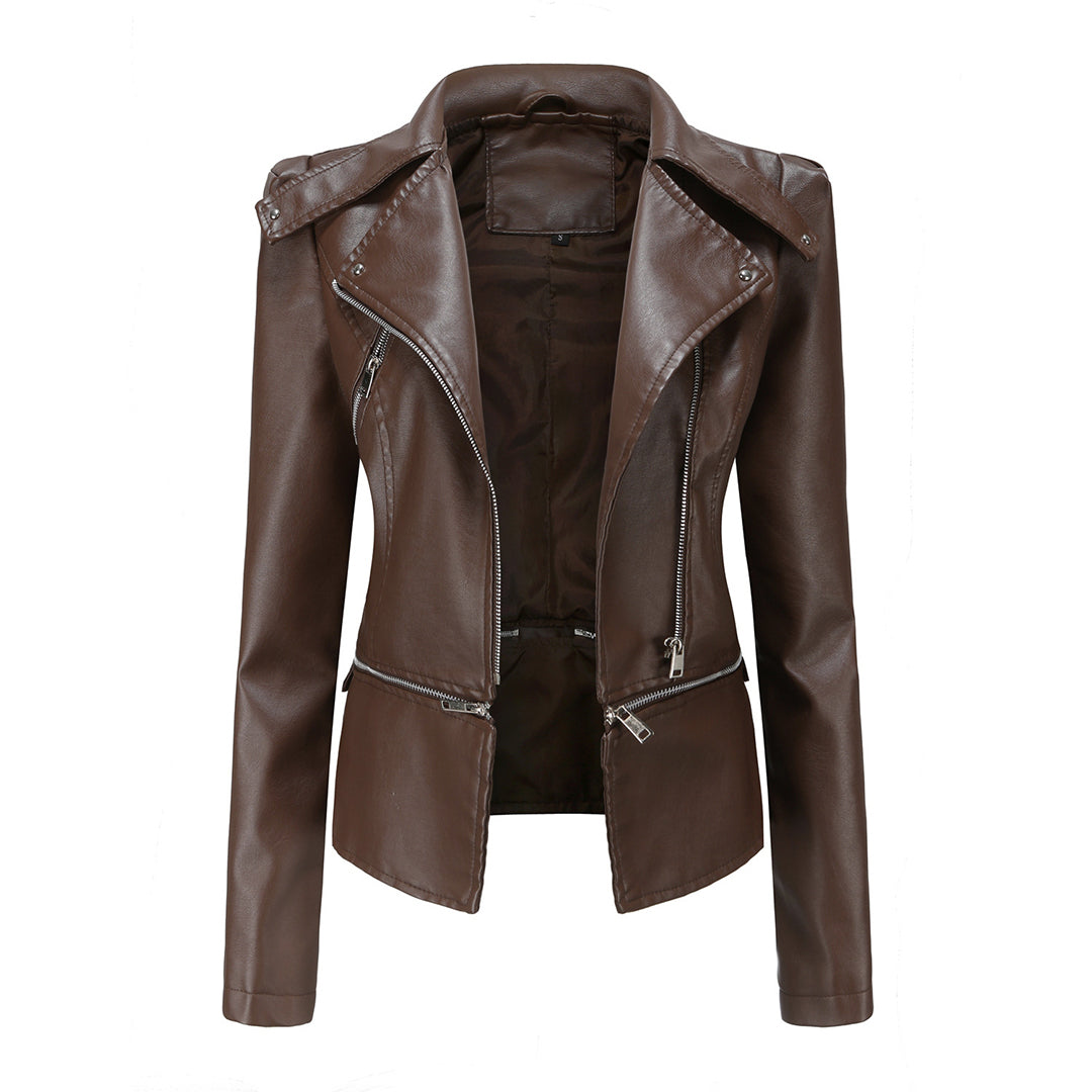 Stylish leather jacket for women