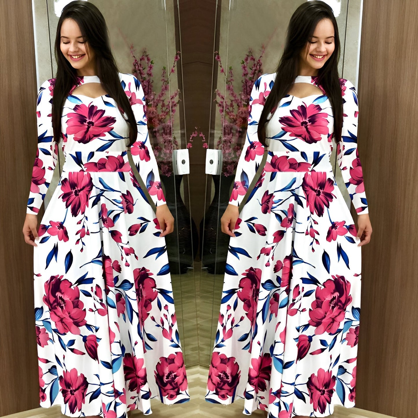 Bronwyn | Elegant floral maxi dress for fall