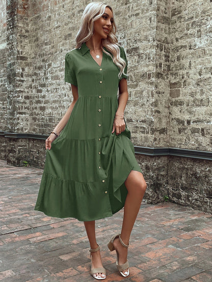 Dagny - Elegant Button Dress