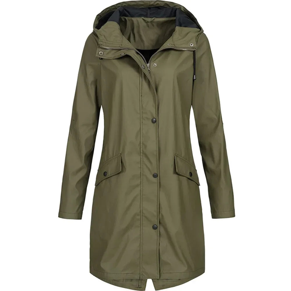 Yasmine - outdoor long waterproof jacket