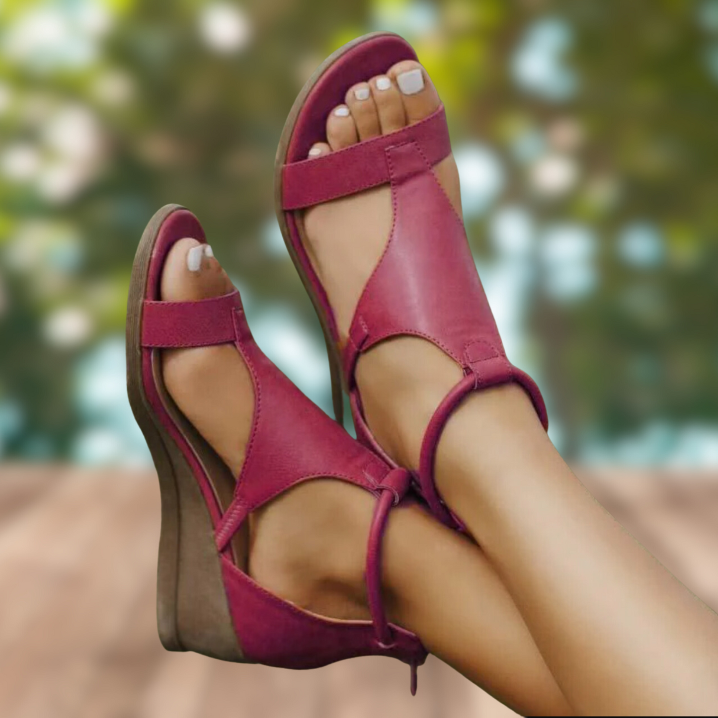 Fabiana - beautiful and super comfortable vintage sandals in orthopedic leather with heel