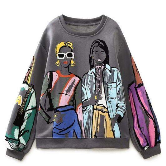 Jess | Sweatshirt Ladies Printed Warm