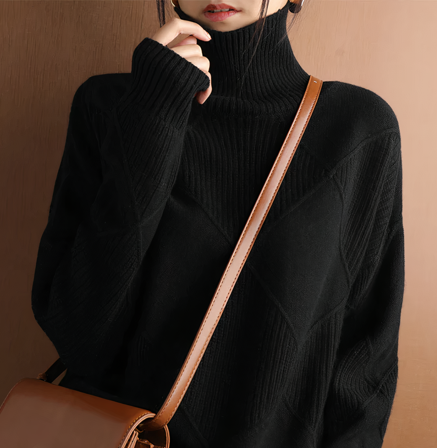 Long-sleeved turtleneck sweater - Ellie