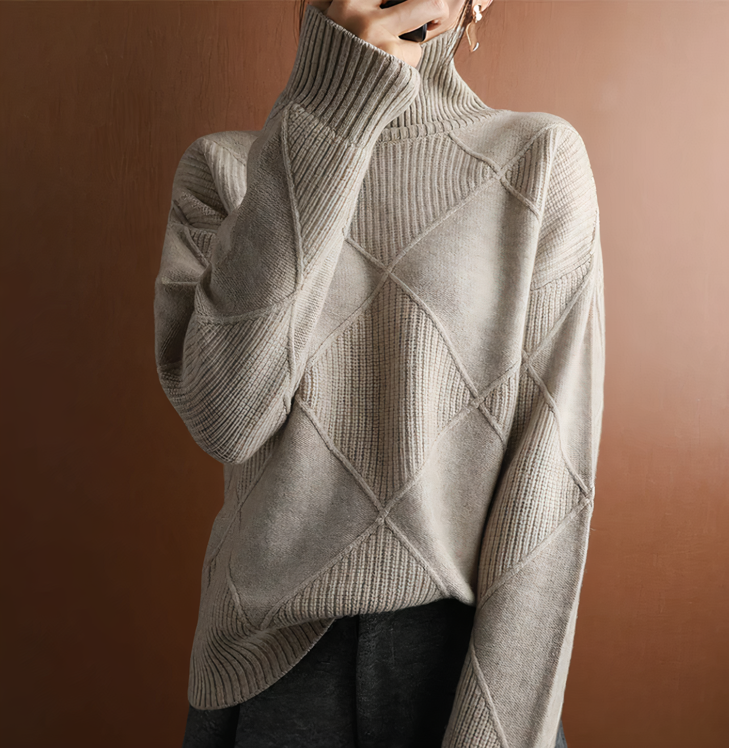 Long-sleeved turtleneck sweater - Ellie