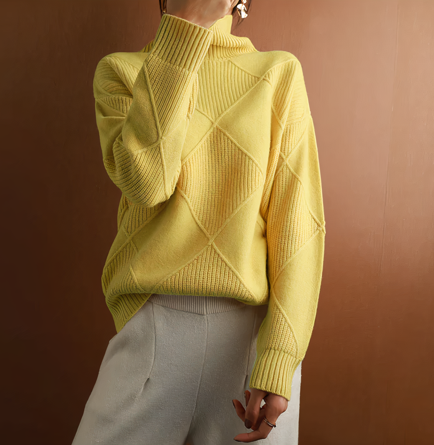 Long-sleeved turtleneck sweater - Ellie