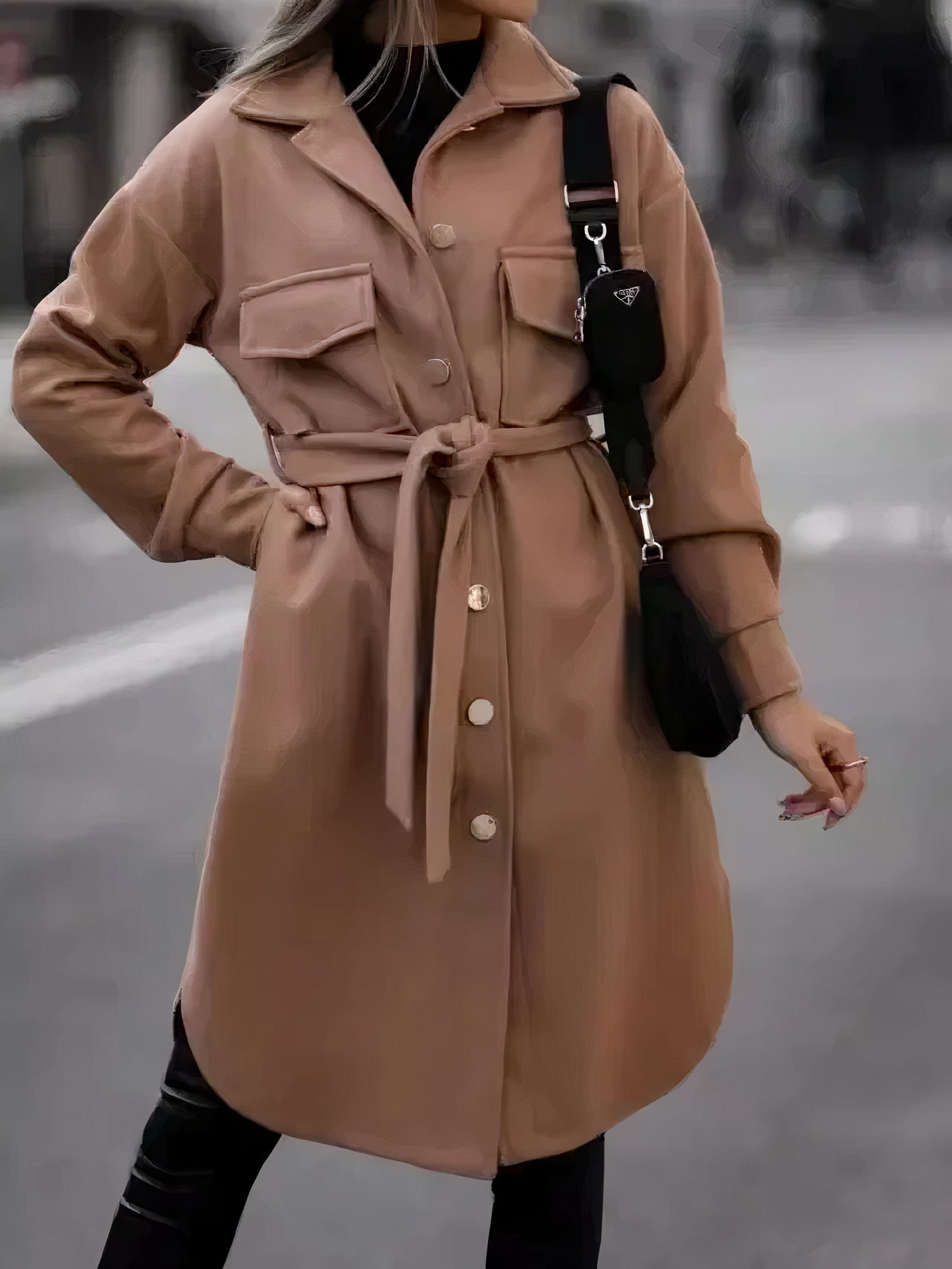 Long coat jacket for women - Elvire