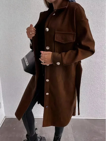 Long coat jacket for women - Elvire