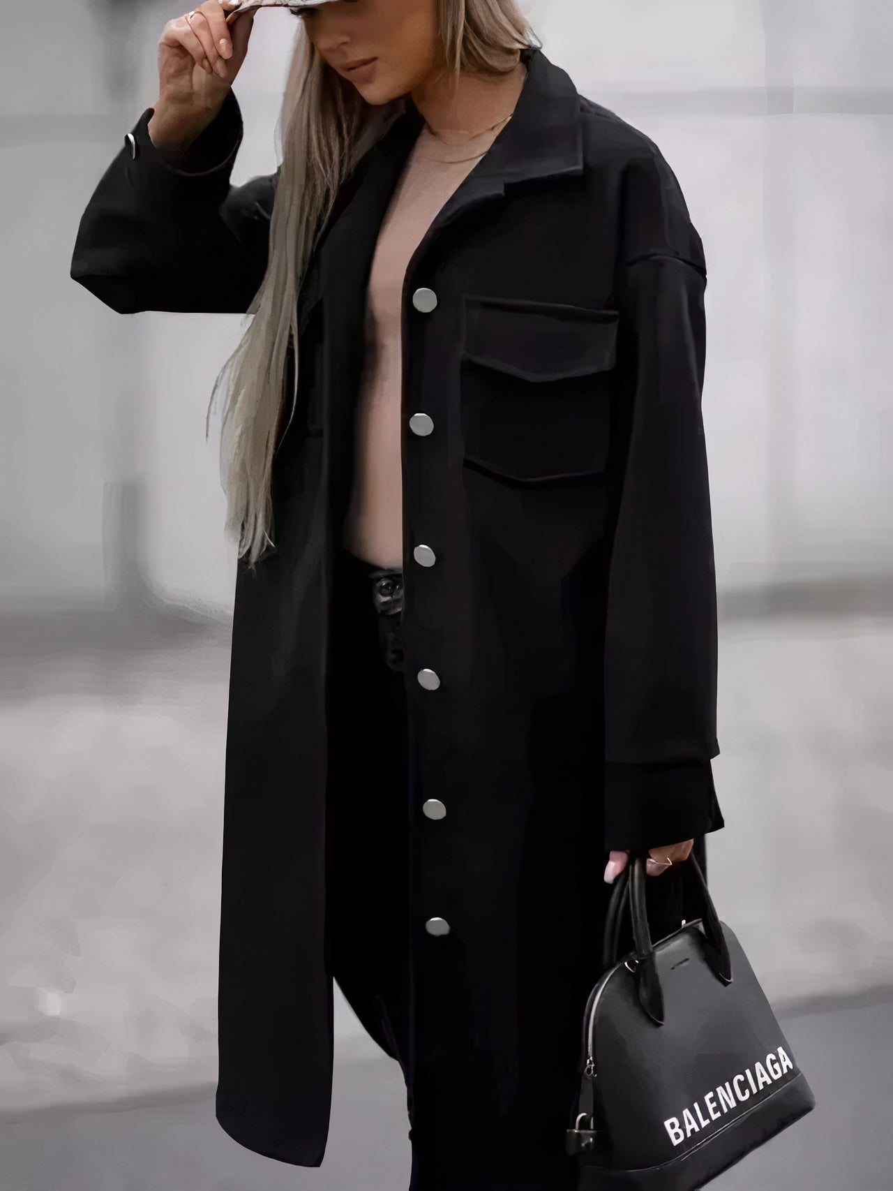 Long coat jacket for women - Elvire