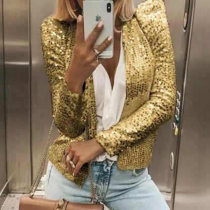 Elegant blazer with sequins - Emala