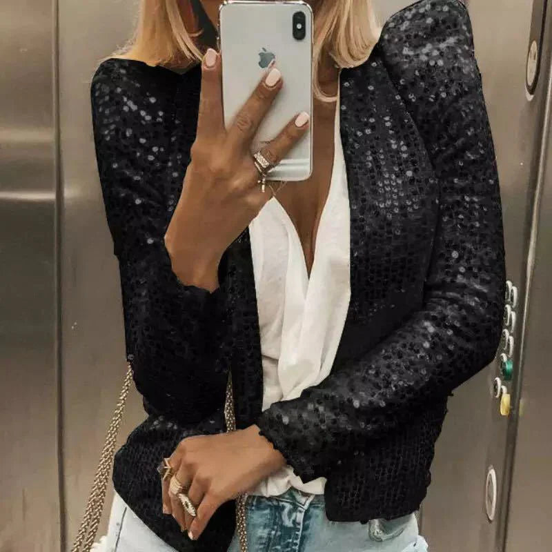 Elegant blazer with sequins - Emala