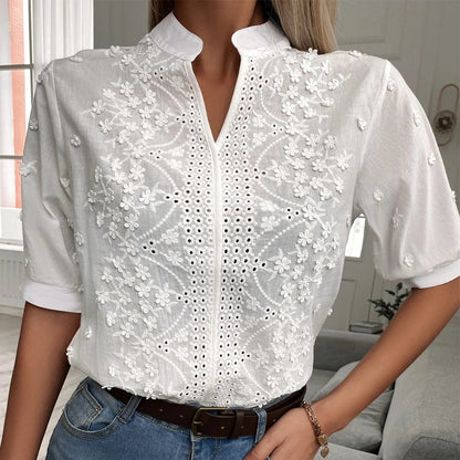 Erin - Lace Top with Lantern Sleeves