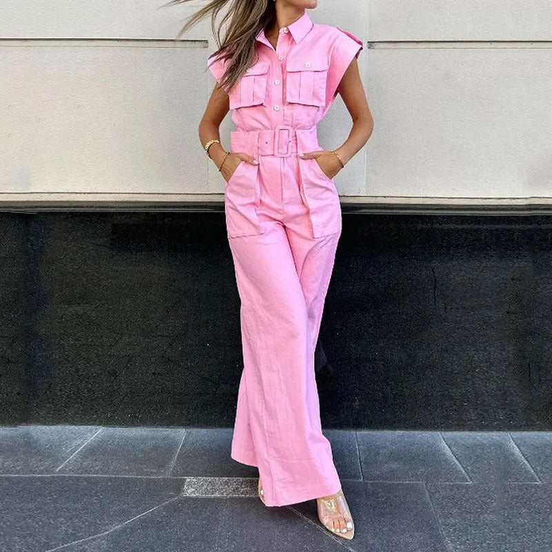 Everly - Baby Pink Elegant Jumpsuit