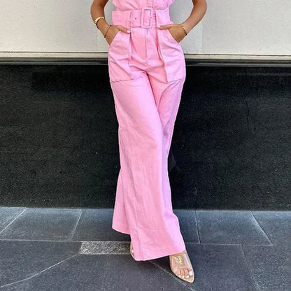 Everly - Baby Pink Elegant Jumpsuit