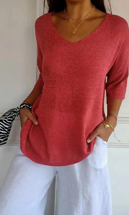 EVI - V-Neck Knit Tank Top