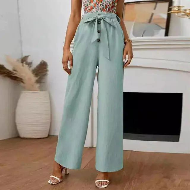 Noémie - Plain wide-leg pants