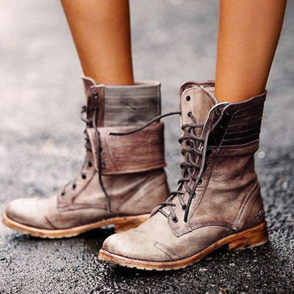 Marion - Women's leather lace-up boots