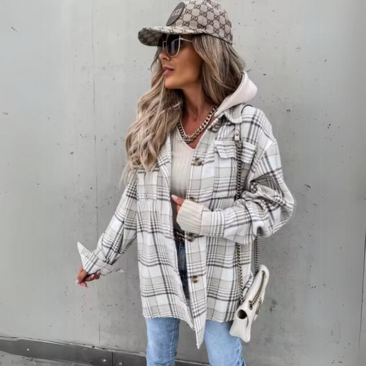 Elga - Autumn plaid jacket