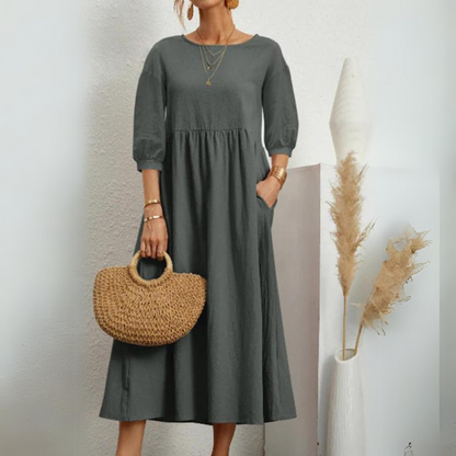 Eline - Plain Cotton Dress