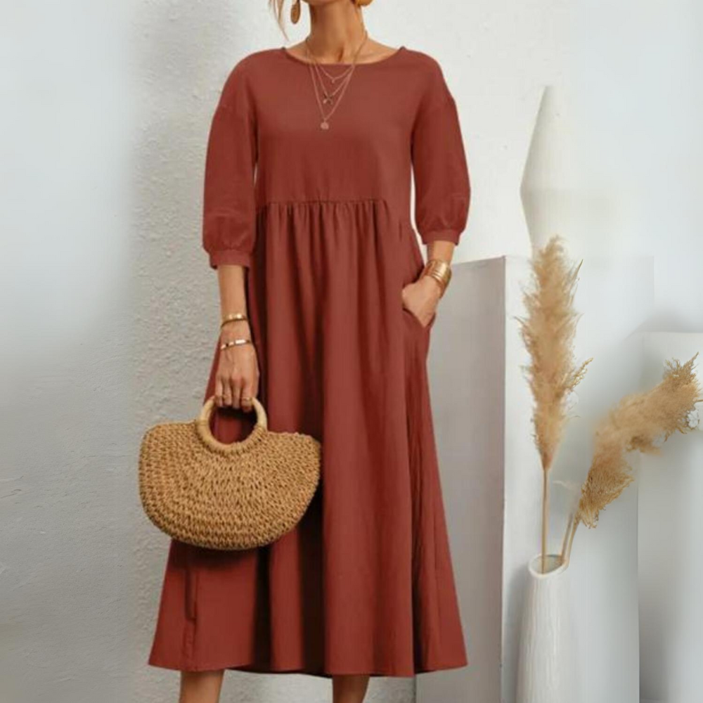 Eline - Plain Cotton Dress