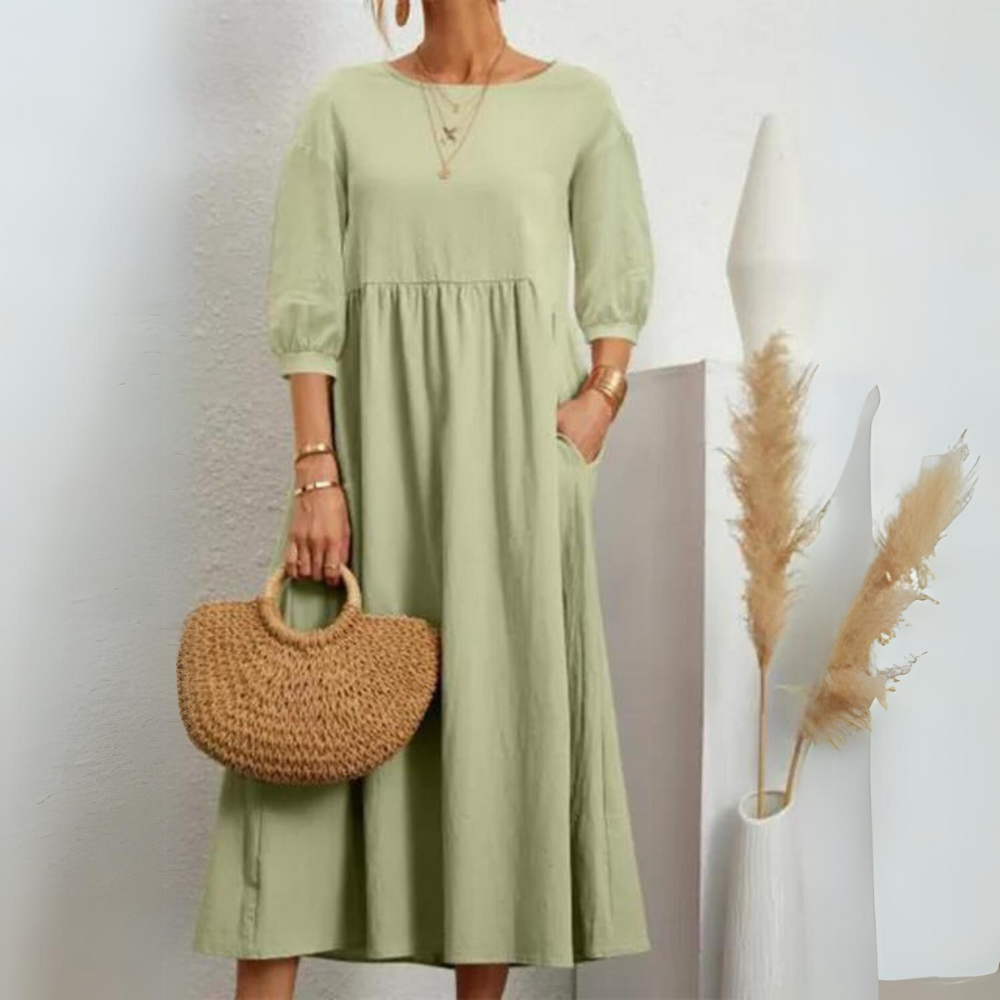 Eline - Plain Cotton Dress