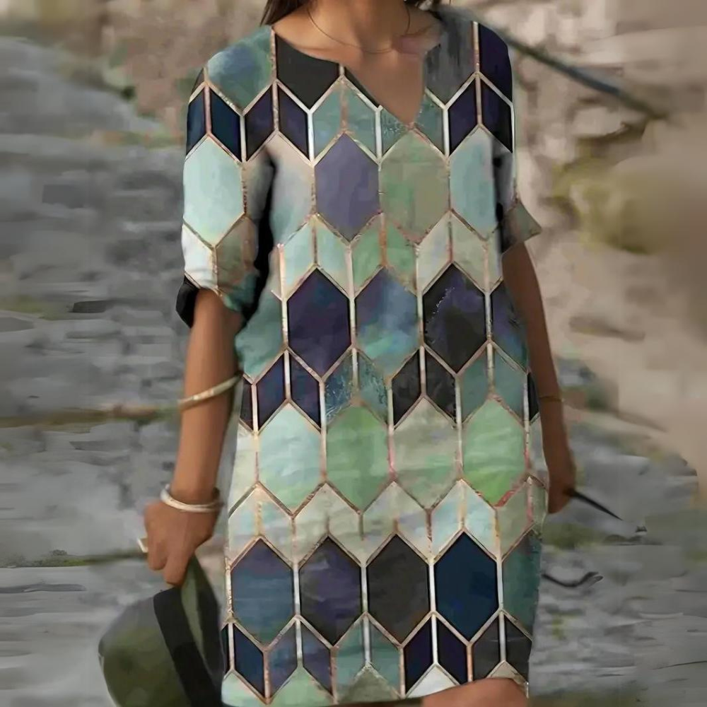 Elsa - Elegant mosaic dress