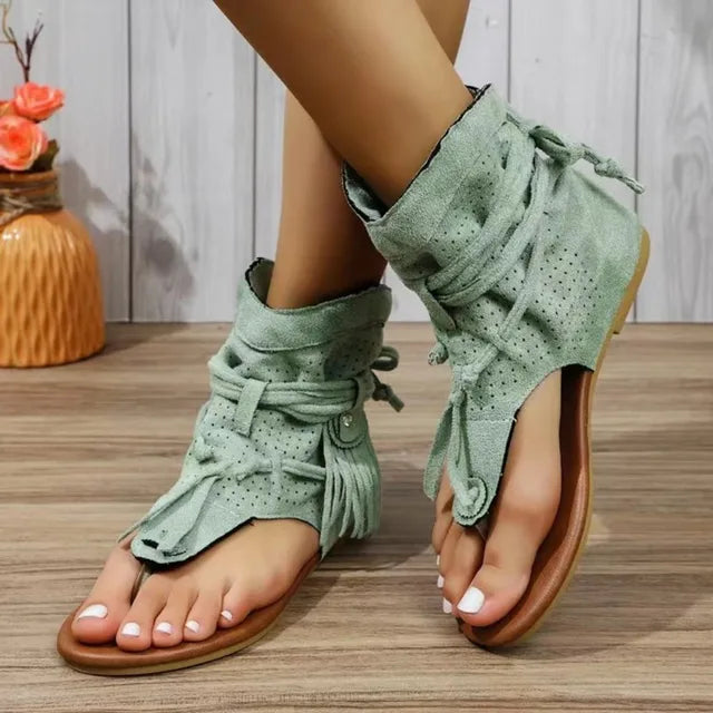 Emeline - Retro Vintage Suede Women's Sandals