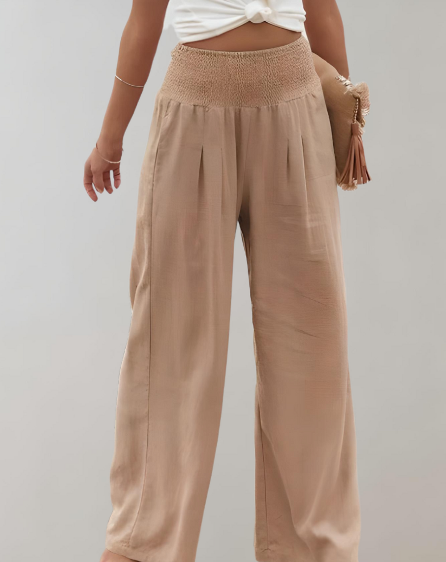 Amandine - High-waisted wide-leg pants with elephant feet