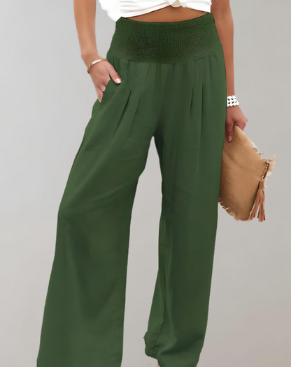 Amandine - High-waisted wide-leg pants with elephant feet