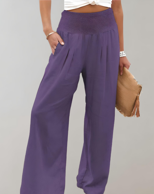 Amandine - High-waisted wide-leg pants with elephant feet